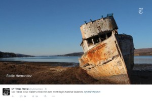 Abandoned Boat- Point Reyes - NY Times Splace to Go People's Choice April 2015